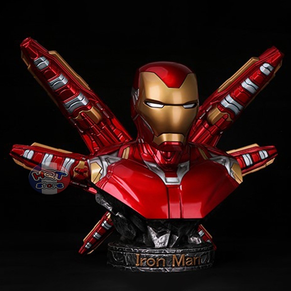 Mô hình tượng bán thân IRon Man Mark 85 Polystone tỉ lệ 1/2 36cm