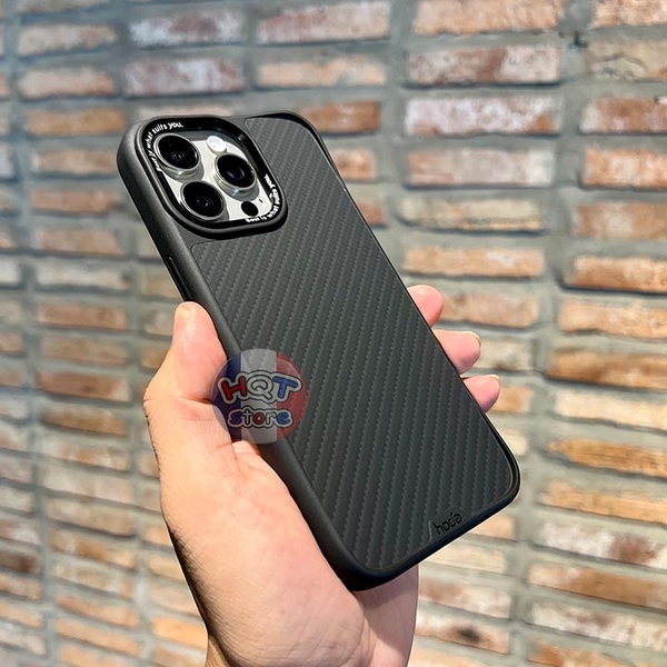 Ốp lưng sợi Carbon Kevlar Hoda Diverse Case iPhone 15 Pro Max / 15 Pro