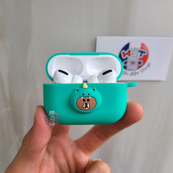 Ốp silicon case Gấu Brown dễ thương cho tai nghe Airpods Pro / 2 / 1