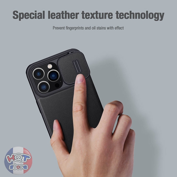 Ốp bao da Nillkin Qin Pro Plain Leather Cloth Case iPhone 13 Pro Max