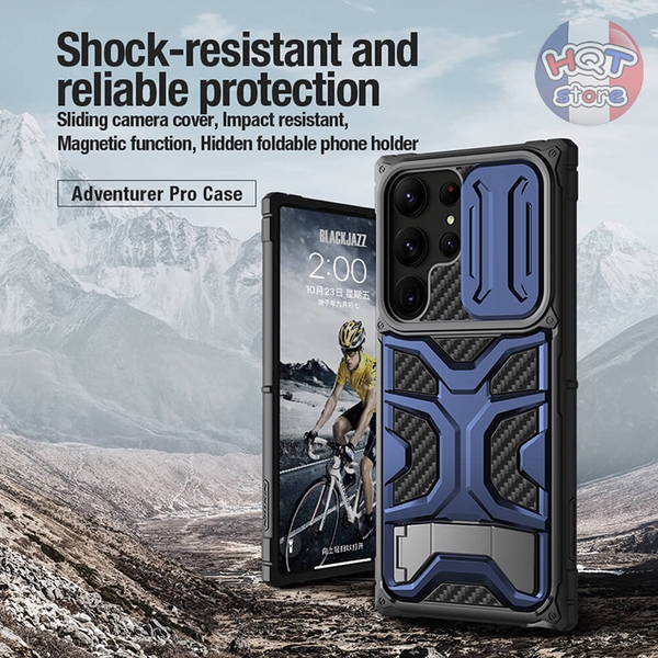 Ốp chống sốc Nillkin Aventurer Pro Case Samsung S23 Ultra có chân đế