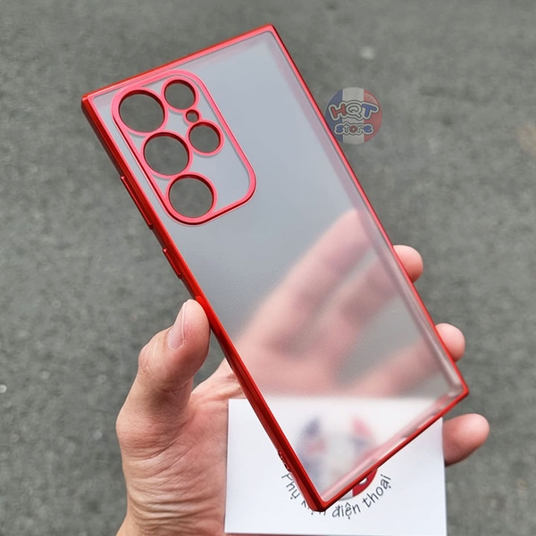 Ốp dẻo nhám viền màu Shining Matte cho S22 Ultra / S22 Plus / S22