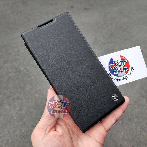 Ốp lưng bao da Nillkin Qin Pro Plain Leather Cloth Case S22 Ultra