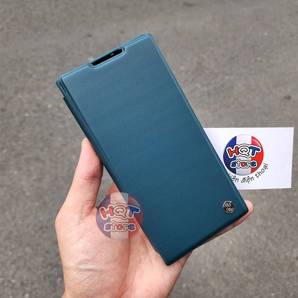 Ốp lưng bao da Nillkin Qin Pro Plain Leather Cloth Case S22 Ultra