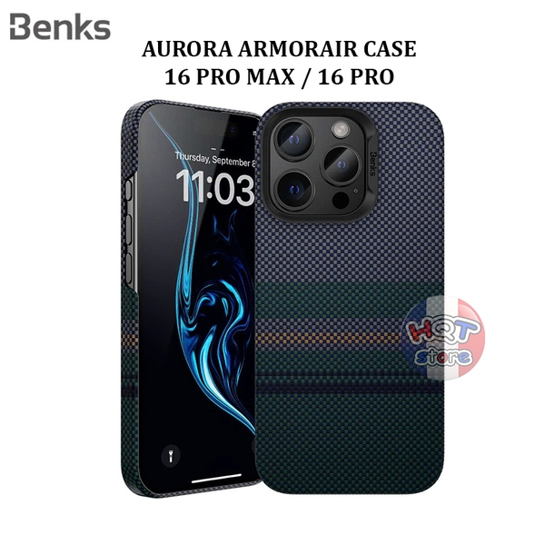 Ốp lưng carbon 600D Benks Aurora ArmorAir Case iPhone 16 Pro Max 16Pro