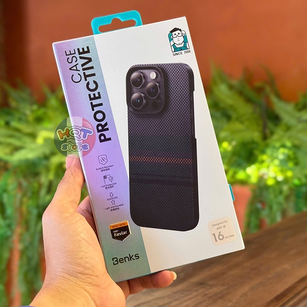 Ốp lưng carbon 600D Benks Aurora ArmorAir Case iPhone 16 Pro Max 16Pro