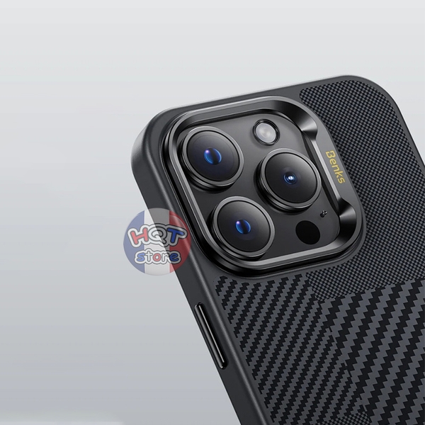 Ốp lưng carbon Benks Montage ArmorPro Case IPhone 15 Pro Max / 15 Pro