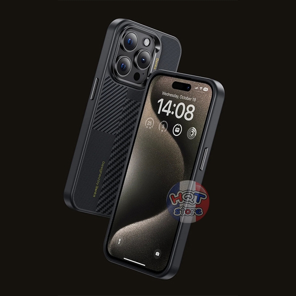 Ốp lưng carbon Benks Montage ArmorPro Case IPhone 15 Pro Max / 15 Pro