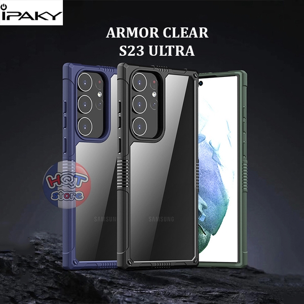 Ốp lưng chống sốc IPaky Armor Clear cho Samsung S23 Ultra