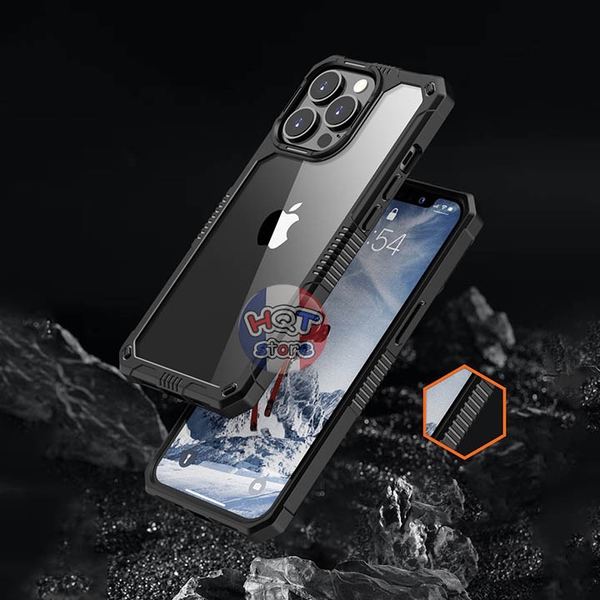 Ốp lưng chống sốc IPaky Armor Clear IPhone 13 Pro Max / 13 Pro / 13