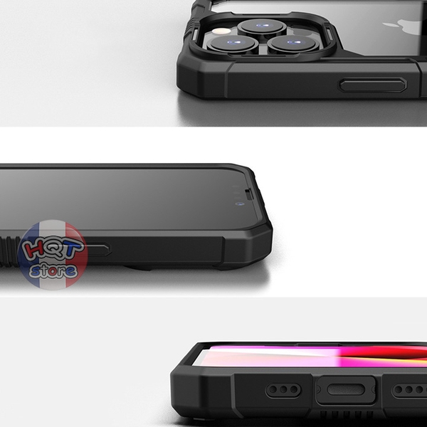 Ốp lưng chống sốc IPaky Armor Clear IPhone 13 Pro Max / 13 Pro / 13