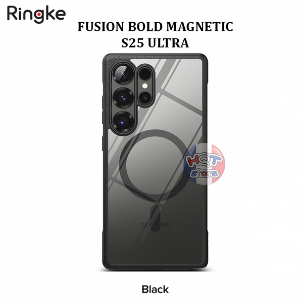 Ốp lưng chống sốc Ringke Fusion Bold Magnetic cho S25 Ultra chính hãng