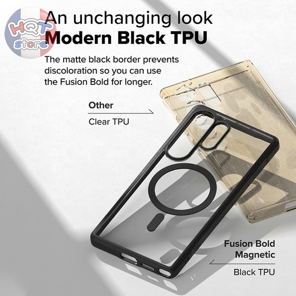 Ốp lưng chống sốc Ringke Fusion Bold Magnetic cho S25 Ultra chính hãng