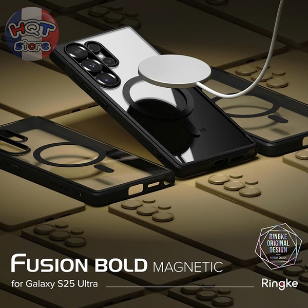 Ốp lưng chống sốc Ringke Fusion Bold Magnetic cho S25 Ultra chính hãng