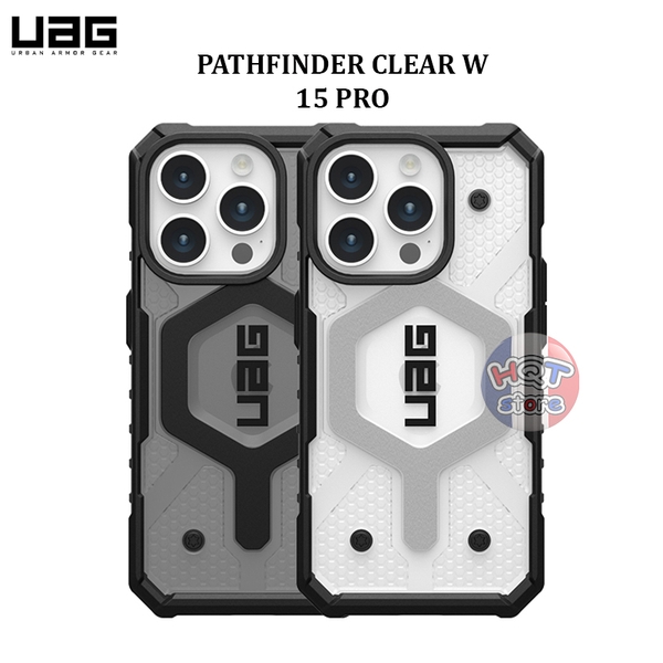 Ốp lưng chống sốc UAG Pathfinder Clear W Magsafe cho IPhone 15 Pro