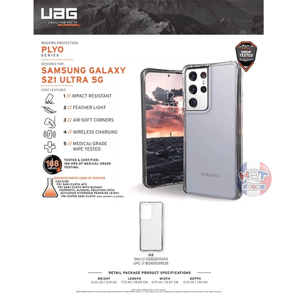 Ốp lưng chống sốc UAG Plyo cho Samsung S21 Ultra (5G) chính hãng