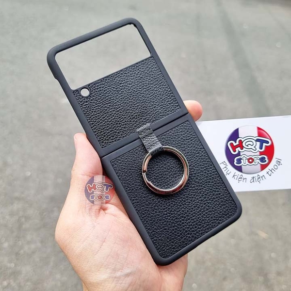 Ốp lưng da Likgus Leather Ring Samsung Galaxy Z Flip 3 có móc khóa