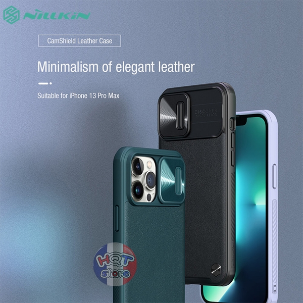 Ốp lưng da Nillkin CamShield Leather cho IPhone 13 Pro Max / 13 Pro