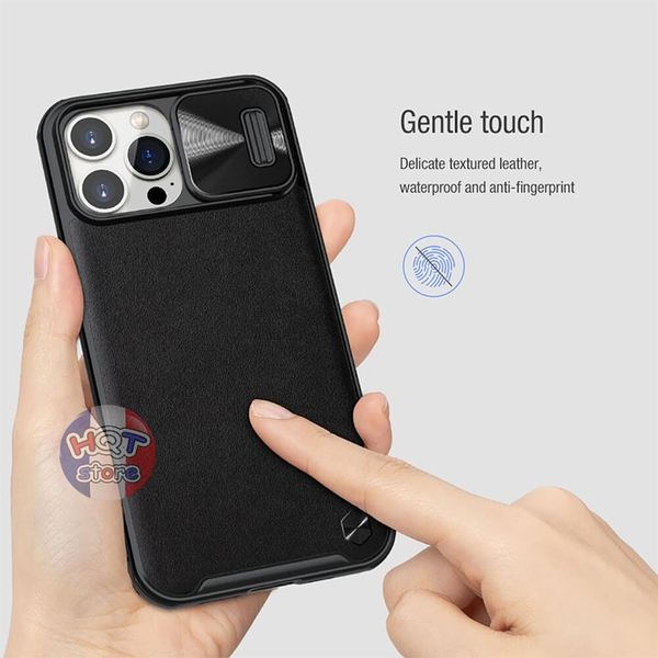 Ốp lưng da Nillkin CamShield Leather cho IPhone 13 Pro Max / 13 Pro