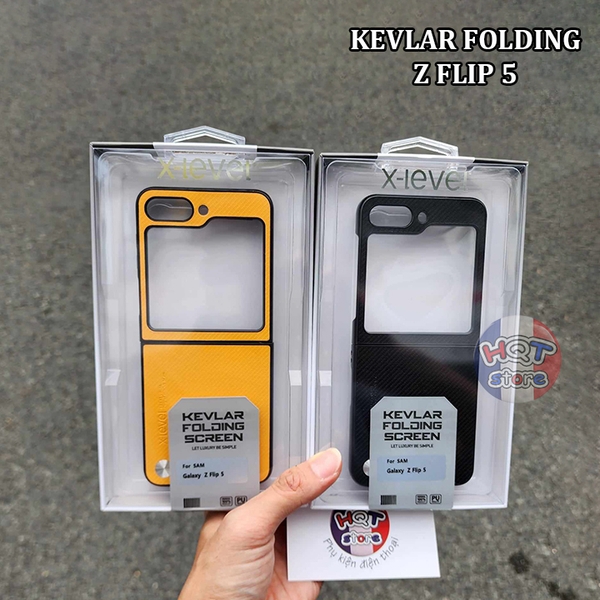 Ốp lưng da X-Level Kevlar Folding Screen cho Z Flip 5