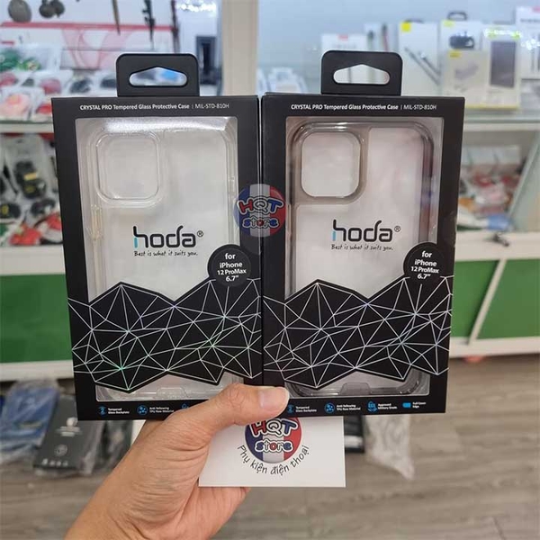 Ốp lưng kính cường lực HODA Crystal Pro IPhone 12 Pro Max/ 12 Pro / 12