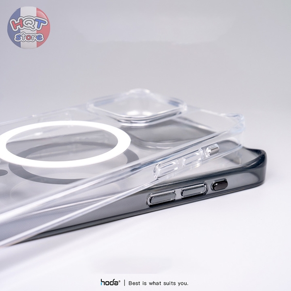Ốp lưng kính HODA Crystal Pro Magsafe iPhone 15 Pro Max / 15 Pro