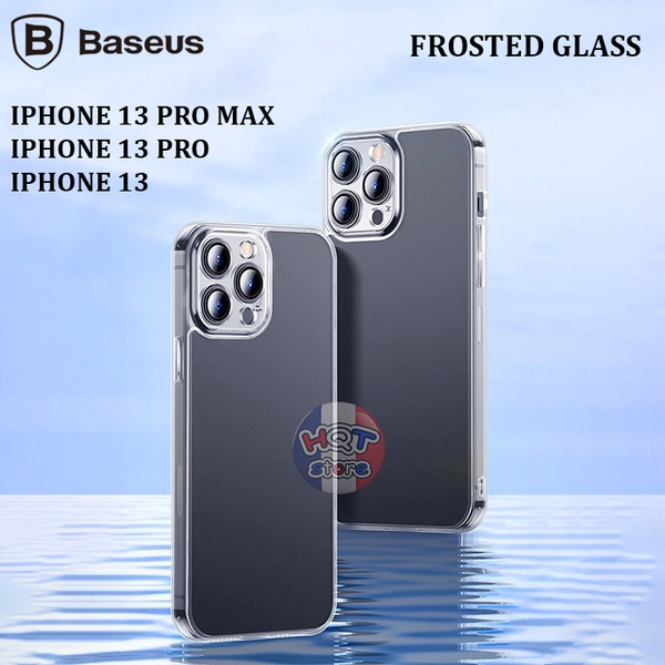 Ốp lưng kính nhám Baseus Frosted Glass IPhone 13 Pro Max / 13 Pro / 13