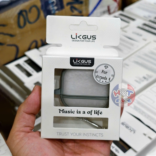 Ốp Lưng Likgus Matte Case cho tai nghe Airpods 4 nhám chống vân tay