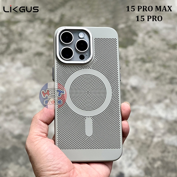 Ốp lưng lưới tản nhiệt Likgus Gleam Mag cho IPhone 15 Pro Max / 15 Pro