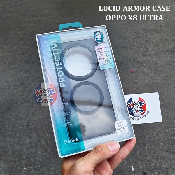 Ốp lưng nhám mờ Benks Lucid Armor cho OPPO X8 Ultra chống bám bẩn