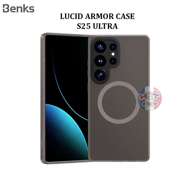 Ốp lưng nhám mờ Benks Lucid Armor cho S25 Ultra chống vân tay