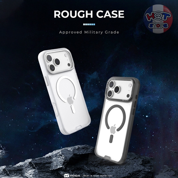 Ốp lưng nhám mờ HODA Rough Case Magsafe cho IPhone 17 Pro Max / 17 Pro