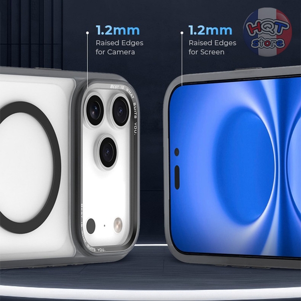 Ốp lưng nhám mờ HODA Rough Case Magsafe cho IPhone 17 Pro Max / 17 Pro