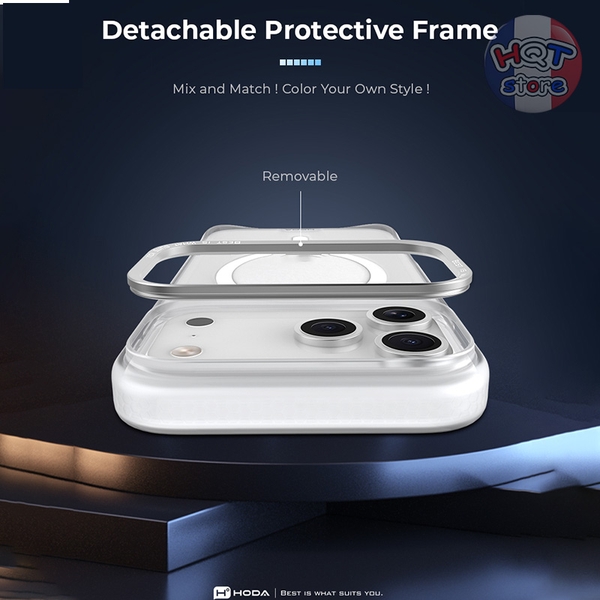 Ốp lưng nhám mờ HODA Rough Case Magsafe cho IPhone 17 Pro Max / 17 Pro
