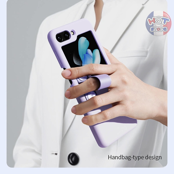 Ốp lưng Nillkin Finger Strap Liquid Silicon Case Samsung Z Flip 5