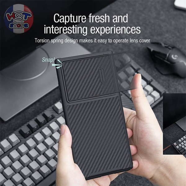 Ốp lưng Nillkin Synthetic Fiber S Case Samsung S23 Ultra sợi carbon