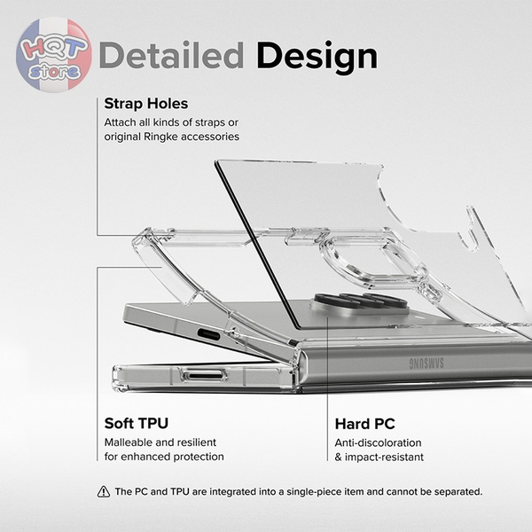 Ốp lưng Ringke Fusion cho Galaxy Z Fold 6 chính hãng