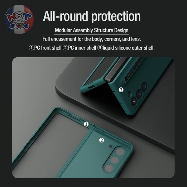 Ốp lưng Silicon kèm bút Nillkin Flex Pure Fold Case Samsung Z Fold 5