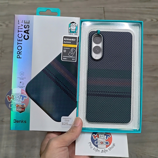 Ốp lưng sợi carbon 600D Benks Aurora ArmorAir Case cho S25 Edge