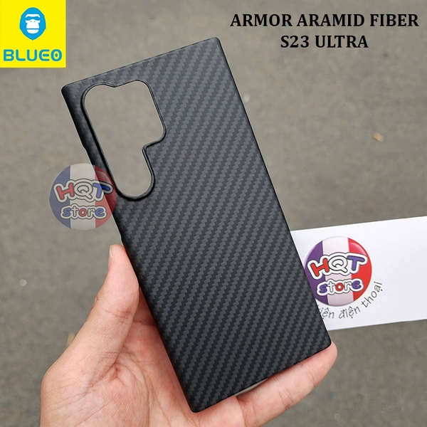 Ốp lưng sợi carbon BLUEO Armor Aramid Fiber Case Samsung S23 Ultra