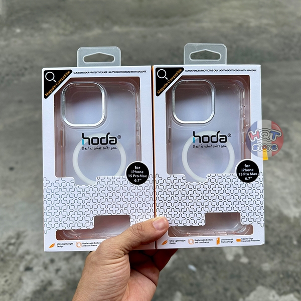 Ốp lưng trong suốt HODA Slim Defender Case iPhone 15 Pro Max / 15 Pro