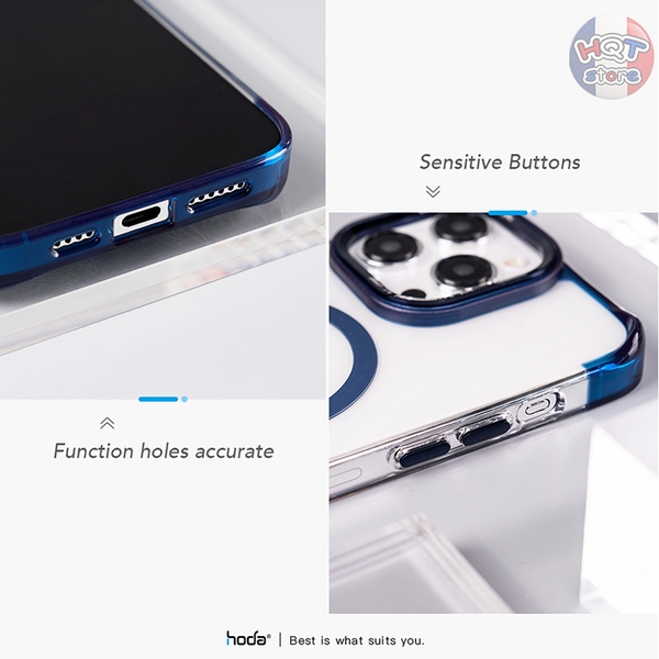 Ốp lưng trong suốt HODA Slim Defender Case iPhone 15 Pro Max / 15 Pro