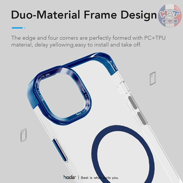 Ốp lưng trong suốt HODA Slim Defender Case iPhone 15 Pro Max / 15 Pro