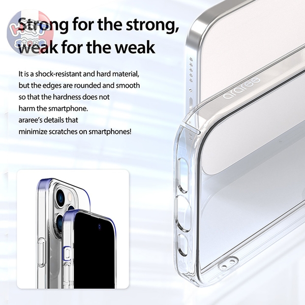 Ốp lưng trong suốt Araree Nukin Case cho IPhone 15 Pro Max / 15 Pro