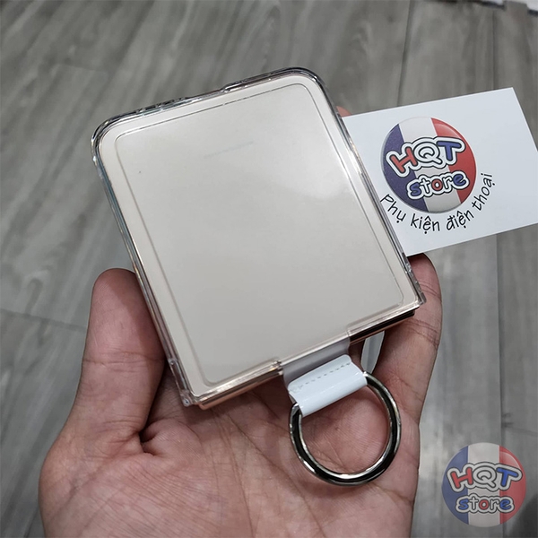Ốp lưng trong suốt Likgus Clear Ring Holder Case cho Galaxy Z Flip 4
