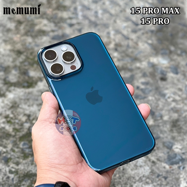 Ốp lưng trong suốt Memumi Crystal cho iPhone 15 Pro Max / 15 Pro