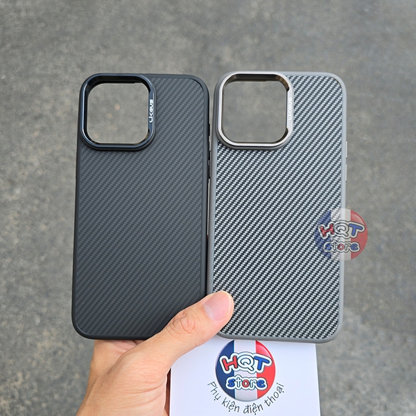 Ốp lưng vân carbon Likgus Kevlar IPhone 15 Pro Max 15 Pro 14 Pro Max