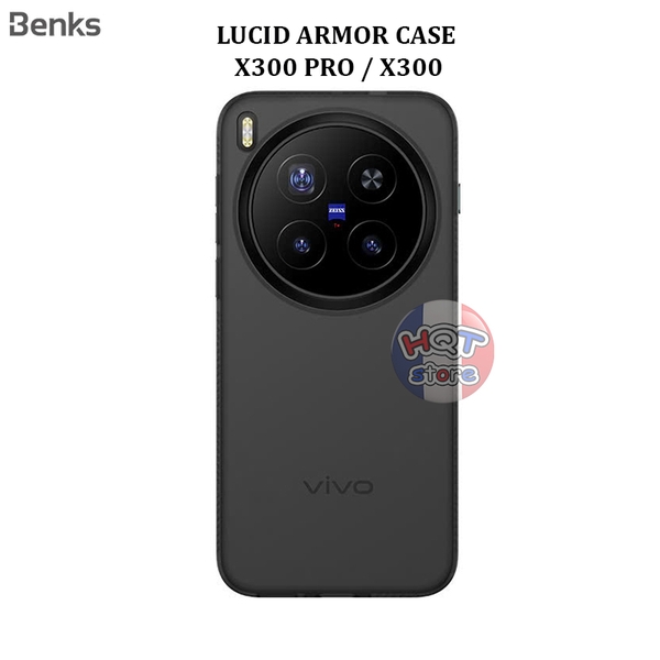 Ốp nhám mờ Benks Lucid Armor cho Vivo X300 Pro / X300 chống vân tay