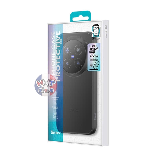 Ốp nhám mờ Benks Lucid Armor cho Vivo X300 Pro / X300 chống vân tay
