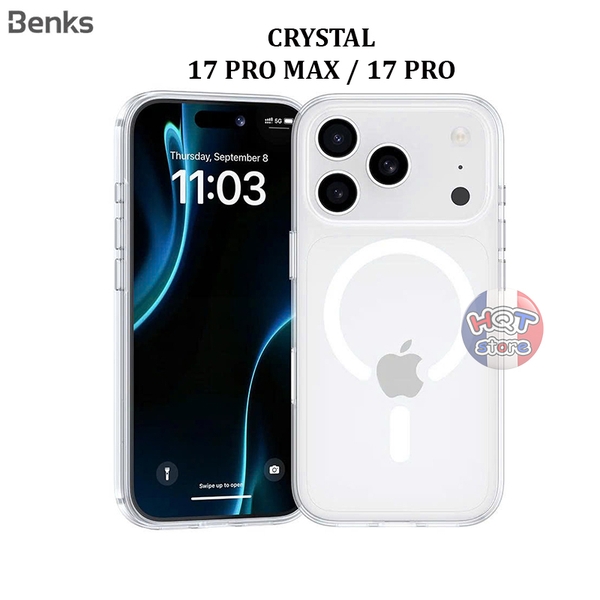 Ốp trong Benks Crystal 2.0mm Full Coverage iPhone 17 Pro Max / 17 Pro
